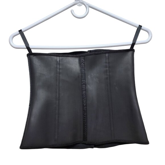Yianna Latex Waist Trainer Corset Size Small Black - Picture 2 of 7